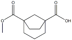 5-(methoxycarbonyl)bicyclo[3.2.1]octane-1-carboxylic acid 结构式