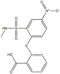 2-({2-[(methylamino)sulfonyl]-4-nitrophenyl}thio)benzoic acid 结构式