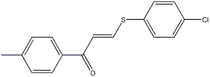 3-[(4-chlorophenyl)thio]-1-(4-methylphenyl)prop-2-en-1-one 结构式