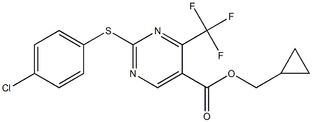 cyclopropylmethyl 2-[(4-chlorophenyl)thio]-4-(trifluoromethyl)pyrimidine-5-carboxylate 结构式