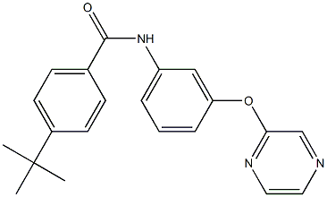 4-(tert-butyl)-N-[3-(2-pyrazinyloxy)phenyl]benzenecarboxamide 结构式