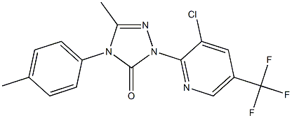 2-[3-chloro-5-(trifluoromethyl)-2-pyridinyl]-5-methyl-4-(4-methylphenyl)-2,4-dihydro-3H-1,2,4-triazol-3-one 结构式