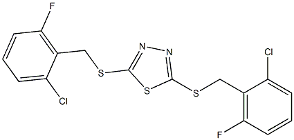 2,5-di[(2-chloro-6-fluorobenzyl)thio]-1,3,4-thiadiazole 结构式