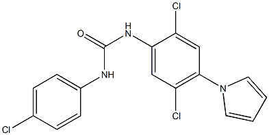 N-(4-chlorophenyl)-N'-[2,5-dichloro-4-(1H-pyrrol-1-yl)phenyl]urea 结构式