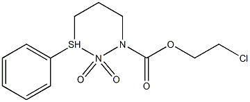 2-chloroethyl 2,2-dioxo-3-phenyl-2lambda~6~-diazathiane-1-carboxylate 结构式