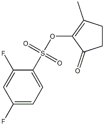 2-methyl-5-oxocyclopent-1-enyl 2,4-difluorobenzene-1-sulfonate 结构式