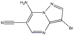 7-amino-3-bromopyrazolo[1,5-a]pyrimidine-6-carbonitrile 结构式