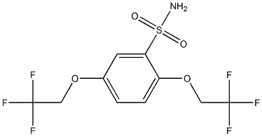 2,5-di(2,2,2-trifluoroethoxy)benzene-1-sulfonamide 结构式