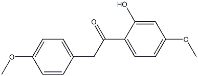 1-(2-hydroxy-4-methoxyphenyl)-2-(4-methoxyphenyl)ethan-1-one 结构式