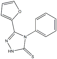 3-(2-furyl)-4-phenyl-4,5-dihydro-1H-1,2,4-triazole-5-thione 结构式