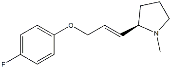 (2R)-2-[(E)-3-(4-fluorophenoxy)-1-propenyl]-1-methyltetrahydro-1H-pyrrole 结构式