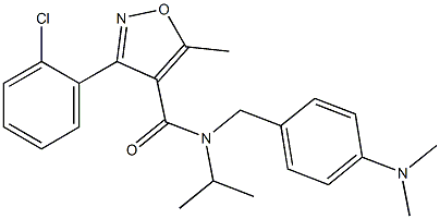 N4-[4-(dimethylamino)benzyl]-N4-isopropyl-3-(2-chlorophenyl)-5-methylisoxazole-4-carboxamide 结构式