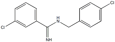 3-chloro-N-(4-chlorobenzyl)benzenecarboximidamide 结构式