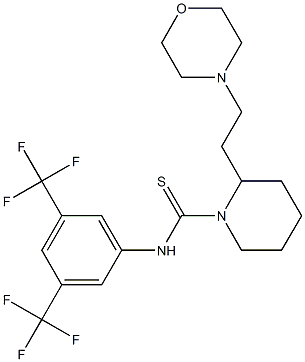 N1-[3,5-di(trifluoromethyl)phenyl]-2-(2-morpholinoethyl)piperidine-1-carbothioamide 结构式