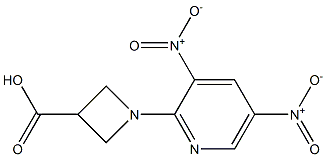 1-(3,5-dinitro-2-pyridinyl)-3-azetanecarboxylic acid 结构式
