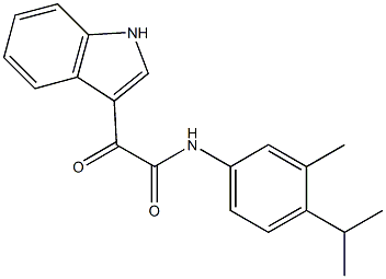 2-(1H-indol-3-yl)-N-(4-isopropyl-3-methylphenyl)-2-oxoacetamide 结构式