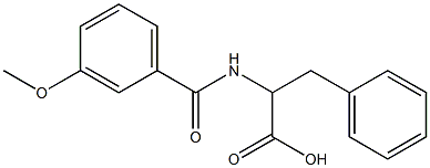 2-[(3-methoxybenzoyl)amino]-3-phenylpropanoic acid 结构式