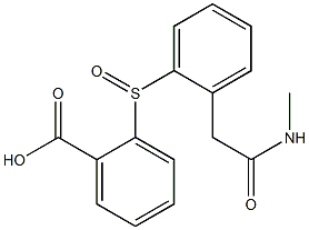 2-({2-[2-(methylamino)-2-oxoethyl]phenyl}sulfinyl)benzoic acid 结构式
