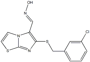 6-[(3-chlorobenzyl)sulfanyl]imidazo[2,1-b][1,3]thiazole-5-carbaldehyde oxime 结构式