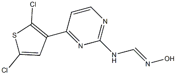 N-[4-(2,5-dichloro-3-thienyl)pyrimidin-2-yl]-N'-hydroxyiminoformamide 结构式