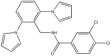 3,4-dichloro-N-[2,6-di(1H-pyrrol-1-yl)benzyl]benzenecarboxamide 结构式