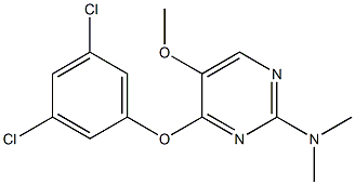 4-(3,5-dichlorophenoxy)-5-methoxy-N,N-dimethyl-2-pyrimidinamine 结构式