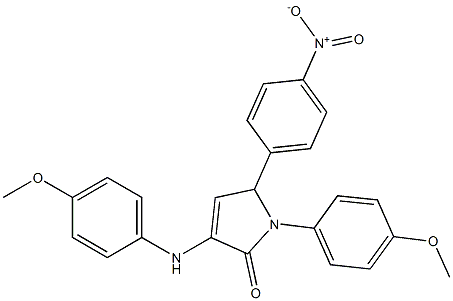 3-(4-methoxyanilino)-1-(4-methoxyphenyl)-5-(4-nitrophenyl)-2,5-dihydro-1H-p yrrol-2-one 结构式