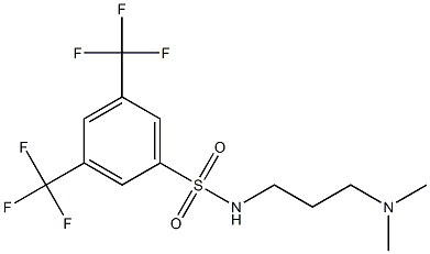 N1-[3-(dimethylamino)propyl]-3,5-di(trifluoromethyl)benzene-1-sulfonamide 结构式