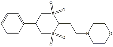 2-(2-morpholinoethyl)-5-phenyl-1lambda~6~,3lambda~6~-dithiane-1,1,3,3-tetraone 结构式