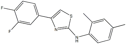 N2-(2,4-dimethylphenyl)-4-(3,4-difluorophenyl)-1,3-thiazol-2-amine 结构式