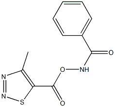 N-{[(4-methyl-1,2,3-thiadiazol-5-yl)carbonyl]oxy}benzamide 结构式