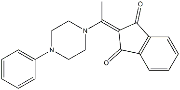 2-[1-(4-phenylpiperazino)ethylidene]-1H-indene-1,3(2H)-dione 结构式