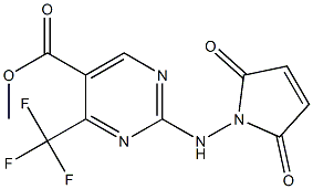 methyl 2-[(2,5-dioxo-2,5-dihydro-1H-pyrrol-1-yl)amino]-4-(trifluoromethyl)pyrimidine-5-carboxylate 结构式