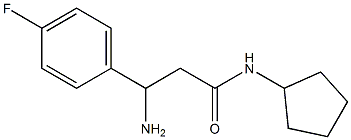 3-氨基-N-环戊基-3-(4-氟苯基)丙酰胺 结构式