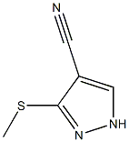 3-甲硫基-4-氰基吡唑 结构式