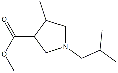 1-(异丁基)-4-甲基吡咯烷-3-羧酸甲酯 结构式