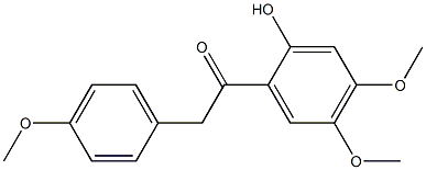 1-(2-Hydroxy-4,5-dimethoxyphenyl)-2-(4-methoxyphenyl)ethanone 结构式