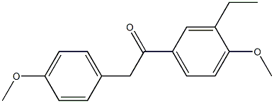 1-(3-ethyl-4-methoxyphenyl)-2-(4-methoxyphenyl)ethanone 结构式