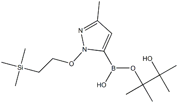 1-(2-三甲硅烷乙氧基)甲基-1H-吡唑-5-硼酸频哪酯,95% 结构式