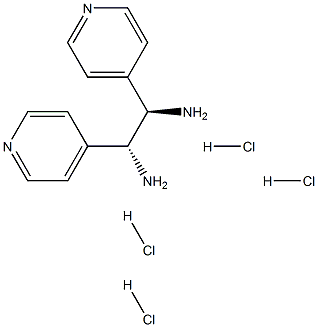 (R,R)-1,2-二(4-吡啶)-1,2-乙二胺四盐酸盐 结构式