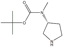 (R)-3-BOC-甲基氨基吡咯烷 结构式