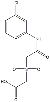 ({2-[(3-chlorophenyl)amino]-2-oxoethyl}sulfonyl)acetic acid 结构式