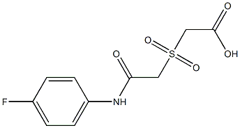 ({2-[(4-fluorophenyl)amino]-2-oxoethyl}sulfonyl)acetic acid 结构式