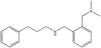 ({2-[(dimethylamino)methyl]phenyl}methyl)(3-phenylpropyl)amine 结构式