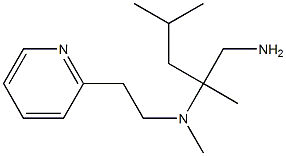 (1-amino-2,4-dimethylpentan-2-yl)(methyl)[2-(pyridin-2-yl)ethyl]amine 结构式