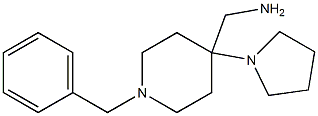 (1-benzyl-4-pyrrolidin-1-ylpiperidin-4-yl)methylamine 结构式