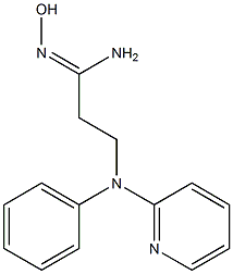 (1Z)-N'-hydroxy-3-[phenyl(pyridin-2-yl)amino]propanimidamide 结构式