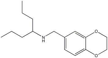 (2,3-dihydro-1,4-benzodioxin-6-ylmethyl)(heptan-4-yl)amine 结构式