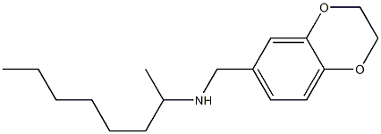(2,3-dihydro-1,4-benzodioxin-6-ylmethyl)(octan-2-yl)amine 结构式