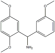 (2,5-dimethoxyphenyl)(3-methoxyphenyl)methanamine 结构式